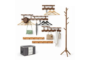 Luxury Customized Color Wooden Wall Mounted European Style Coat Rack with Sleek Design for Living Room Clothing Storage