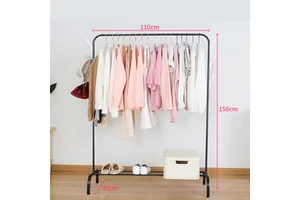Simple Coat Rack Double-bar Clothes Hanger Floor Indoor Room Clothes Hanger Household Bedroom Clothes Storage Rack