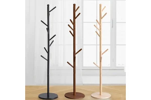 Multiple Hooks of the Rack Bring More Storage Possibilities Room Wood Standing Hanger Coat Rack