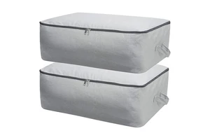 Custom Durable Cotton Canvas Soft Space Save Storage Bag Wardrobe Organizer Big Cotton Bag for Packaging Clothes Pillow
