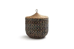 Export Quality Handmade Eco-Friendly Natural Rattan Jute Yarn Food Storage Basket Set Decorative Woven Organizer for Home Use