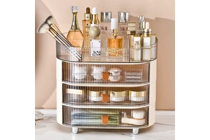Clear Cosmetic Makeup Organizer - Make Up&Jewelry Storage,Case&Display-Spacious Design-Great Holder for Dresser, Bathroom,Vanity