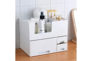 Drawer Type Cosmetic Storage Box Combination Large Size PP Plastic Lipstick Rack with Compartments for Desktop Dressing Table