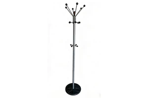 Freestanding Iron Coat Rack with 16 Hooks Easy Assembly-Modern Clothing Organizer for Bedroom & Dining Areas