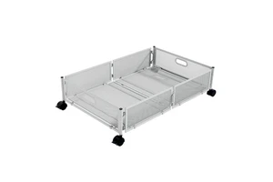 Custom Folding Metal Large Clothes Toy Shoe Rolling Underbed Storage Organizer Under Bed Containers Storage With Wheels
