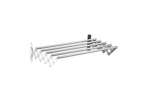 Stainless Steel Wall Mounted Clothes Drying Rack Retractable Foldable Metal Organizer Multifunctional Towel Rack