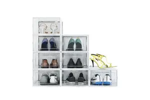 Multiple Models Available Foldable Plastic Shoe Storage Box Sneakers Shoe Box
