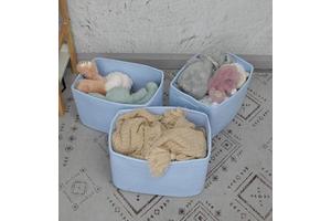 Storage Baskets For Organizing Toys, Towels, And Clothes, Woven Basket For Shelves, Sturdy Nursery Cube Bins For Storage