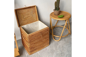 Cheap Price for Retailers Rattan Baskets with Cotton Liner Woven Wicker Basket for Home Decoration Kids & Teen Storage Baskets