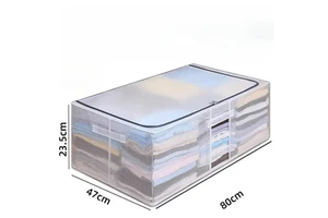 Steel Frame Zipper Under Bed Bag for Under Bed Clothing Linen Storage Blanket Sweater Duvet Storage