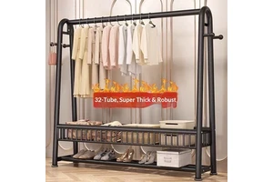 Wholesale Customized Hanger Drying Rack Simple Coat & Hat Rack Indoor Use Portable Clothes Storage Rack