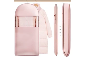 Compression Garment Bag, Hanging Dustproof Clothes Storage Bag with Zipper, Transparent Window Dust Cover for Wardrobe Storage