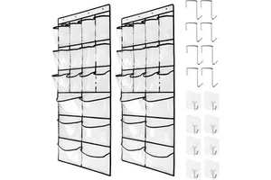 Vietnam Factory Hot Sale Foldable Stainless Steel Pocket Organizer with Clear Window Clothing Hanging Storage Bag for Wardrobe Functional Design