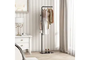 Industrial Metal Coat Rack with Detachable Design Five-Tier Storage for Bathroom and Clothing Shop-Drying Rack & Hanger Display