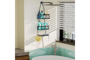 Bathroom Storage Rack Wall Hanging Shower Door Stock Organizer Shelf Shower Organizer