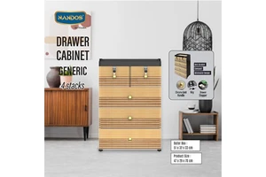 Drawer Cabinet Generic (4 Stacks), perfect for a versatile storage solution, combining durability with modern design