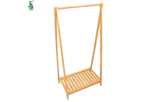 Eco-Friendly Natural Bamboo Coat Rack Sturdy Shelf Customized Color Modern Design Living Room Furniture for Bedroom Bathroom Use
