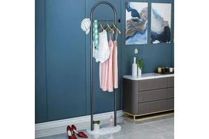 Modern Minimalist Metal Floor-standing Coat Rack Storage for Bedroom Living Room Entryway-Small Size Luxury Home Clothes Hanger