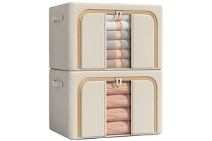 Large Foldable Fabric Storage Box for Clothes Wardrobe Cabinet Bedding Storage Bag for Home Organization