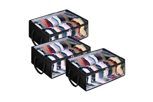 Transparent Closet Organizer Clothing and Hat Storage Bag with Handle