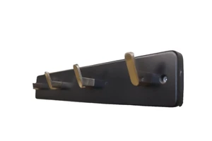 Black Wall Mount Hook Rail Nordic Style Living Room Coat Rack 5 Hooks MDF 500x70mm Home Organization