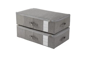 Custom Under Bed Storage Box With Lid and Handle Underbed Organizer Case