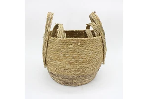 New Design Woven Storage Basket Multifunctional Rectangular Handmade Wicker Storage Basket for Fruit
