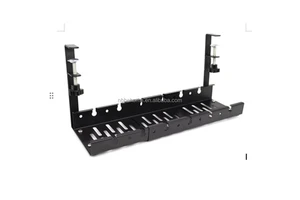 BOCHENG Desk Wire Cord Organizer Kit No Drill Under-Desk Cable Management Tray Clamp Mount Computer Cord Organizer Drawer