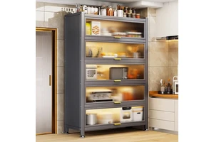 Multi-layer Durable Organizer for Kitchenware High Capacity Storage Cabinet Home Storage Solutions