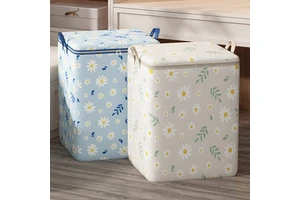 Clothing Organizer Storage Bag Rectangle Large Capacity With Zipper For Bedroom Use