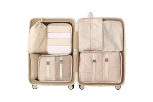Storage Bag for Travel, Seven Piece Set for Toiletries, Cosmetics, Luggage, Clothing, Underwear, Organizing Bag Set