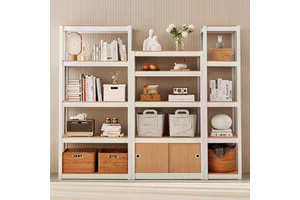 Multi-Function Home Furniture Wooden Coat Stand Rack with Storage Shelf 2-Door Entryway Hall Cabinet