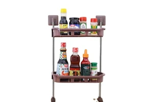 Wholesale Modern Stainless Steel Wall Mounted Hanging Storage Display Rack for Kitchen Room
