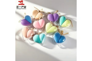 Soft Beauty Sponge With Heart-Shaped Case Makeup Blenders Puff Portable Storage Box Custom Logo Wholesale Factory Direct