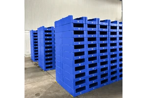 Heavy Duty Stackable Clothing Pick Bins PP Corrugated Warehouse Storage Box Wholesale Factory Price Custom Size For Apparel