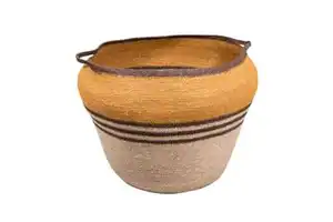 New Handcrafted Sea Grass Basket Foldable Stylish Storage Baskets Woven Jute Bins Box Home Hotels Restaurants Laundry Made Rope