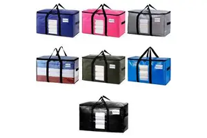 Reinforced Large PE Moving Bag Woven Heavy Duty Totes Waterproof Storage Bags For Comforter Blankets And Clothes Tote Packing