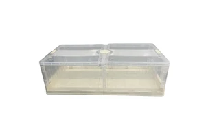 Clear Under Bed Storage Box with Divider - Large Capacity Plastic Organizer for Clothes/Blankets