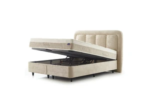 Donna NOTICE Durable Soft Modern French Adjustable Upholstered Pocket Spring Bed Base Storage 90*190 Specialty Size Metal Iron