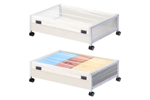 Large Capacity Quilt Storage Bag Folding Bag Clothes Blanket Bedding Storage Organizer Under Bed Storage Bag With Wheel