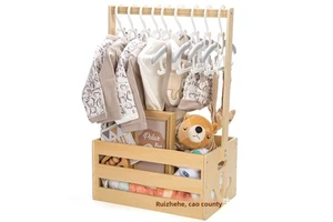 Wooden Storage Box Baby Home-Use Clothing Toy Organizer Multi-Functional Modern Minimalist Hat Coat Rack Shelf Customizable Size