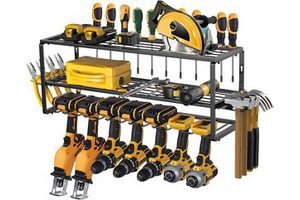 7 Drill Holders Storage Racks & Shelving Units Power Tools Drills Steel Rack Stand Wall Mounted Garage Metal Organizer Shelves