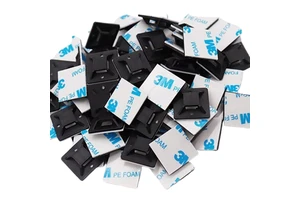 Self Adhesive Wire Management Clips Clamp Wall Fixing Organizer Holders Pads Cable Zip Tie Mounts Base