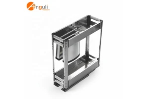 Stainless Steel Two-Tier Multifunctional Basket New Kitchen Cabinets Drawer Organizer Hardware