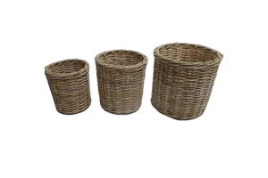 Round Woven Basket Set | Stylish and Functional Storage Basket made in Indonesia