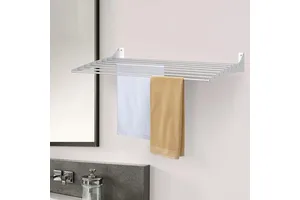 Janko Wall Mounted Clothes Drying Rack Space Saver Compact Sleek Design Collapsible Laundry Rack