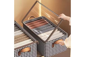 Foldable Compartmentalized Clothing Storage Box 10kg Capacity For Closet Organizer Home For Wardrobe Pants Organizer