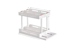 GREENSIDE Customized 2-Layer Reusable Tidy Various Size No Punching Slide Kitchen Cabinet Organizer