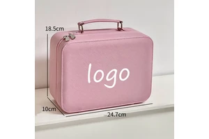 Wholesale Custom Women Large Capacity Makeup case Travel Portable Make up Organizer Storage Box Cosmetic Bag With Mirror