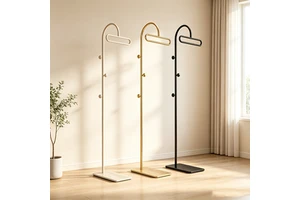 Modern Freestanding Metal Coat Rack Marble Base Clothes Hanger Stand Organizer Storage Rack Bedroom Hallway Home Furniture